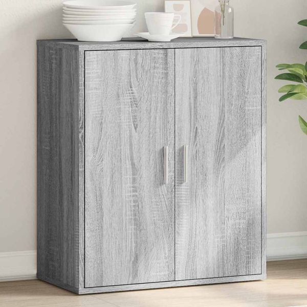 vidaXL Komoda, sivá sonoma 79x38x80 cm, kompozitné drevo