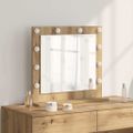 vidaXL Toaletné zrkadlo Remeselný dub 60 x 55 x 18 cm Obdĺžnikový