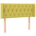 vidaXL Čelo postele s LED zelené 103x16x78/88 cm látka