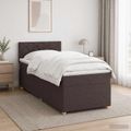 vidaXL Posteľ boxspring s matracom Tmavohnedá 100 x 200 cm Látka