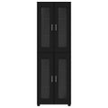 vidaXL Highboard FLORIN 60 x 35 x 182 cm Čierna Kompozitné drevo