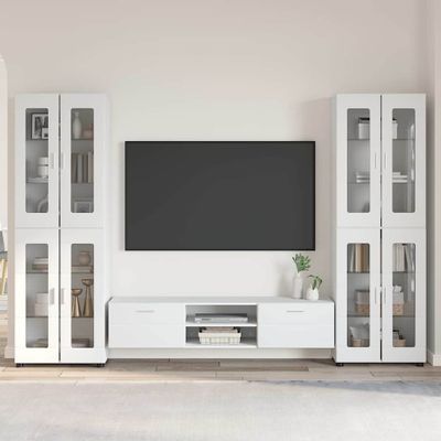 vidaXL Zostava TV skriniek FLORIN 3 pcs Biela Kompozitné drevo