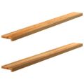 vidaXL Okenný parapet 2 ks svetlohnedá 160x15x2 cm dubový masív