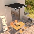 vidaXL Ručne zaťahovacia markíza 300x250 cm antracitová