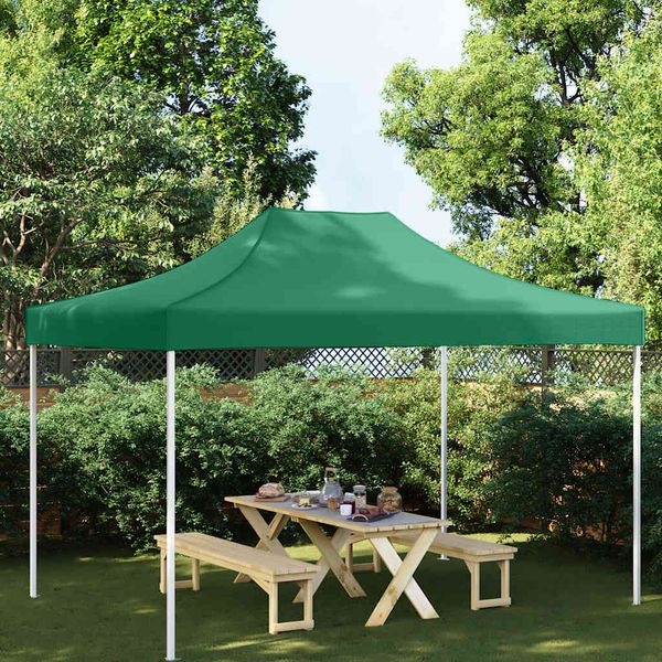 vidaXL Strecha na párty stan 4x3 m, zelená 270 g/m²