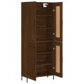 vidaXL Vysoká skrinka hnedý dub 69,5x34x180 cm spracované drevo