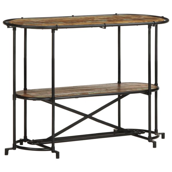 vidaXL Konzolový stolík 110x42x76 cm recyklovaný masív