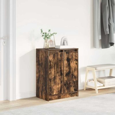 vidaXL Botník dymový dub 57x34x76 cm kompozitné drevo