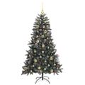 vidaXL Umelý vianočný stromček Zelená 150 cm PVC, plast a oceľ