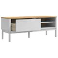 vidaXL Lavica do chodby FLORO Biela 115 x 40 x 45 cm