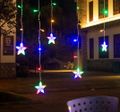 Vianočné osvetlenie ISO11319-svetelný záves 108 LEDdo okna hviezdy multikolor Vánoční osvětlení ISO11319 - světelný závěs 108 LEDdo okna hvězdy multikolor