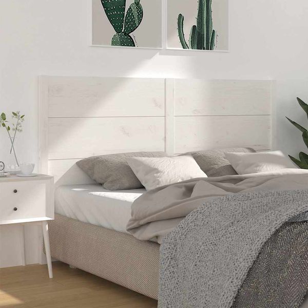 vidaXL Čelo postele biele 126x4x100 cm masívna borovica