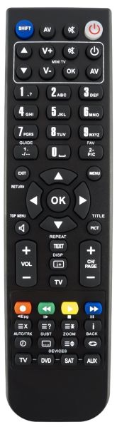 Univerzálny preprogramovateľný diaľkový ovládač DI-WAY UNI RC56G 4IN1 dou black Univerzálny preprogramovateľný diaľkový ovládač DI-WAY UNI RC56G 4IN1 dou black