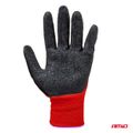 Ochranné rukavice polyesterové, potiahnuté latexom, veľkosť 11 (2 páry), trieda 2121X – AMiO-04638