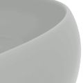 vidaXL Luxusné umývadlo, okrúhle, matné svetlosivé 40x15 cm, keramika