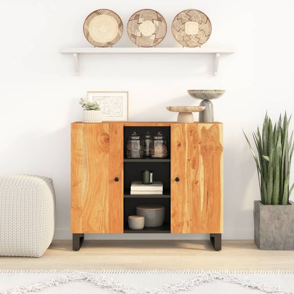vidaXL Komoda s 2 dvierkami 90x33x75 cm masívna akácia