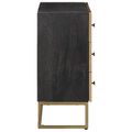 vidaXL Zásuvkový kabinet so zásuvkou Mosadzná 75 x 30 x 65 cm
