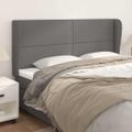 vidaXL Čelo postele so záhybmi sivé 203x23x118/128 cm umelá koža