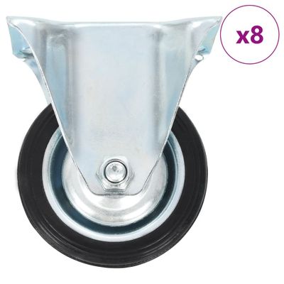 vidaXL 8 ks pevné kolieska 75 mm