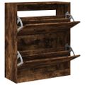 vidaXL Botník dymový dub 80x34x96,5 cm kompozitné drevo