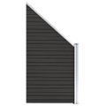 vidaXL Plotový panel, WPC 95x(105-180) cm, sivý
