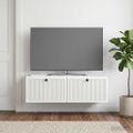 vidaXL Nástenná TV skrinka Biela 98 x 31 x 30 cm Kompozitné drevo