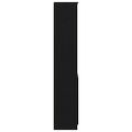 vidaXL Highboard Black Oak 37,5x35x180 cm Engineered Wood