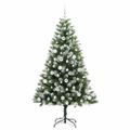 vidaXL Umelý vianočný stromček s umelým snehom 300 LED Teplá biela