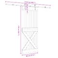 vidaXL Posuvné dvere NARVIK 80 x 210 cm (213,5 cm) Prírodná a čierna