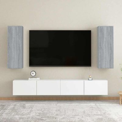 vidaXL TV skrinky 2 ks sivé sonoma 30,5x30x90 cm spracované drevo