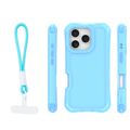Puzdro Safepop s popruhom pre iPhone 16 Pro 6,3" modrá
