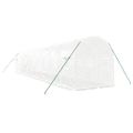 vidaXL Fóliovník s oceľovým rámom biely 20 m² 10x2x2 m
