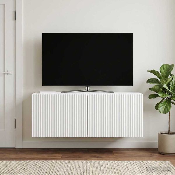 vidaXL Nástenná TV skrinka Biela 78,5 x 31 x 30 cm Kompozitné drevo
