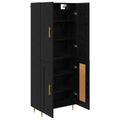 vidaXL Highboard Čierny dub 69,5 x 34 x 180 cm Kompozitné drevo