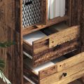 vidaXL Highboard so zásuvkou Staré drevo 45,5 x 34 x 127 cm