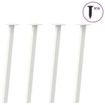 vidaXL Nohy konzolového stolíka 4 ks biele 72 cm oceľové
