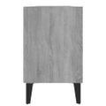 vidaXL TV stolík s kovovými nohami sivý sonoma 103,5x30x50 cm