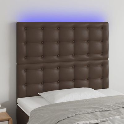 VidaXL Čelo postele hnedé 90x5x118/128 cm umelá koža