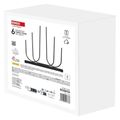 LED svietnik kovový čierny, 40 cm, 2x AA, vnútorný, teplá biela