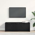 vidaXL TV skrinka 102 x 35 x 36,5 cm Čierny dub Kompozitné drevo
