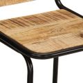 vidaXL Barové stoličky 2 ks 46x35,5x70 cm mangovníkový surový masív