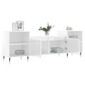 vidaXL TV skrinka lesklá biela 160x35x55 cm spracované drevo