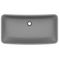 vidaXL Luxusné umývadlo, obdĺžnik, matné tmavosivé 71x38 cm, keramika