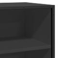 vidaXL Komoda čierna 68x35x76 cm kompozitné drevo a kov