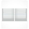 vidaXL TV nástenná skrinka s LED svetlami biela 58,5x30x60,5 cm