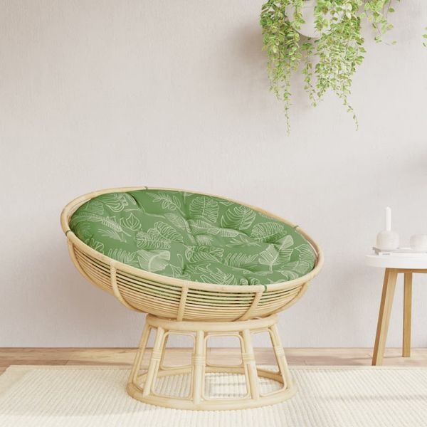 vidaXL Okrúhly vankúš listový vzor Ø 100 x 11 cm oxfordská látka