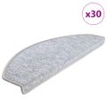 vidaXL Schodové rohože 30 ks 65x24x4 cm svetlosivé polkruhové veľké