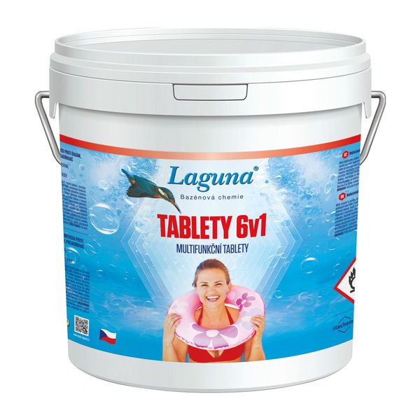 Multifunkčné tablety pre chlórovú dezinfekciu bazénovej vody LAGUNA 6v1 3,2kg