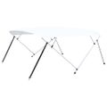 vidaXL Strieška Bimini so 4 oblúkmi biela 243x(230-244)x137 cm