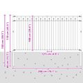 vidaXL Plot s hrotmi BAARLO 200 x 150 cm Čierna